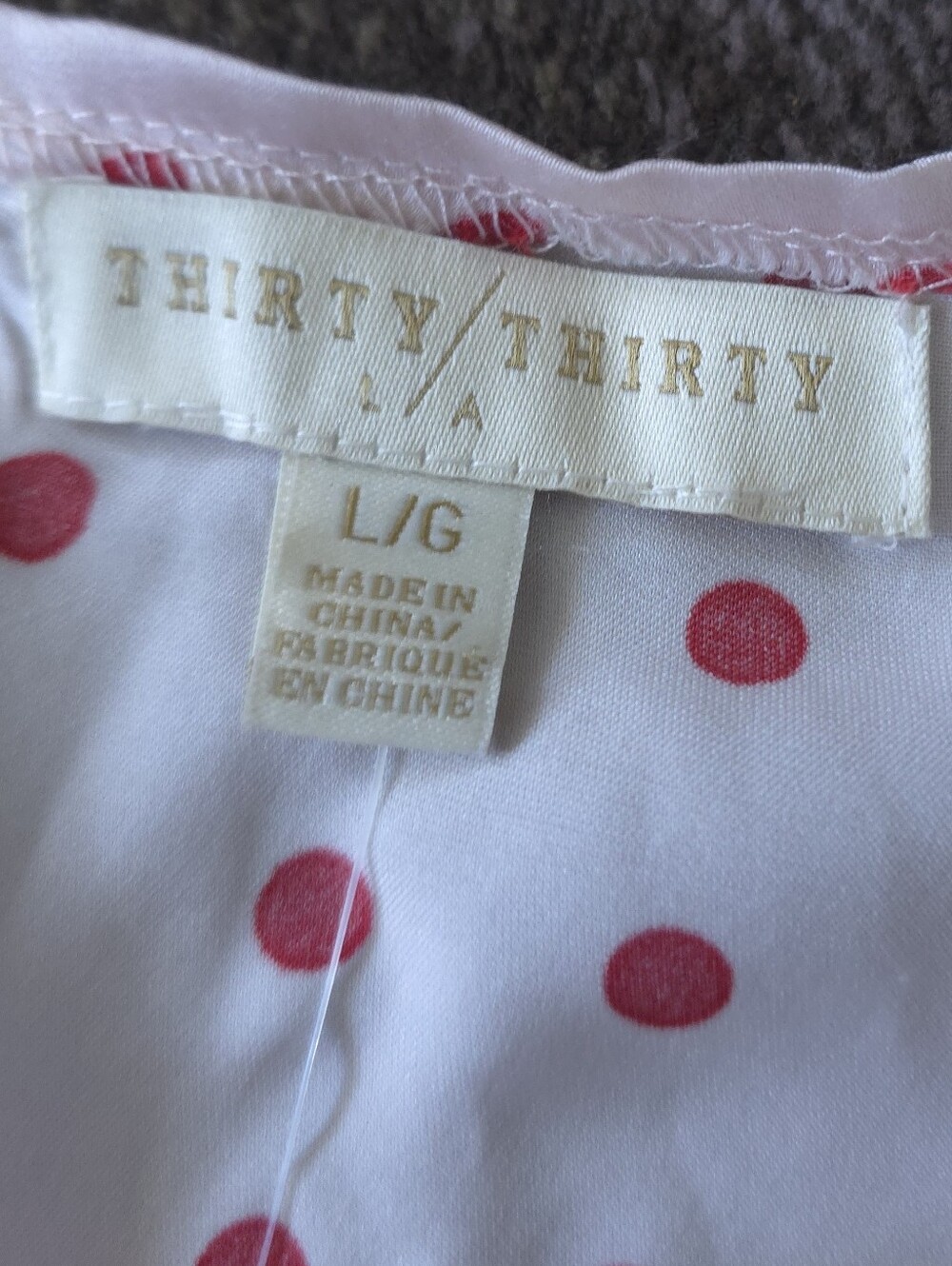 Thirty Thirty Pink Satin Red Polka Dot Midi Dress - Picture 8 of 10